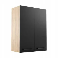 Wall cabinet for bathroom 80 cm, craft oak/anthracite